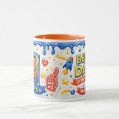 Mug Best Dad in the Galaxy Rocket Ship Photo Collage (Centre)