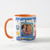 Mug Best Dad in the Galaxy Rocket Ship Photo Collage (Gauche)