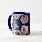 Mug "Best Dad Since" fotos y fecha personalizable (Devant gauche)