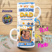 Mug Best Dad Star Custom Text & Photo Collage