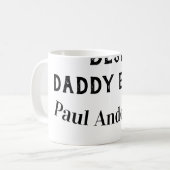Mug Best Daddy ever name bold letter father's day text (Devant gauche)