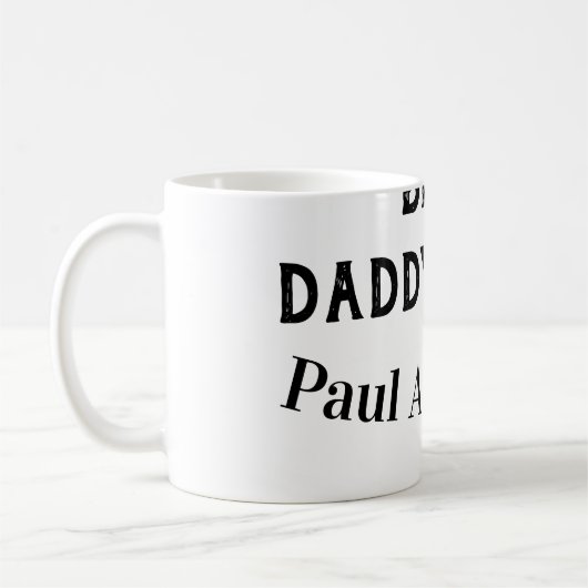 Mug Best Daddy ever name bold letter father's day text (Gauche)