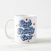 Mug Best daddy ever papa fête des pères photo bleu rou (Gauche)
