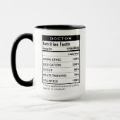 Mug Best Doctor Ever Nutrition Facts (Gauche)