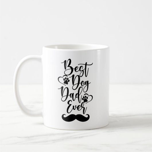 Mug Best Dog Dad Ever (Gauche)