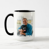 Mug Best Dog Dad Ever 2 Custom Photo Modern (Gauche)