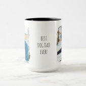 Mug Best Dog Dad Ever 2 Custom Photo Modern (Centre)