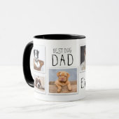 Mug Best Dog Dad Ever 6 photo collage (Devant gauche)