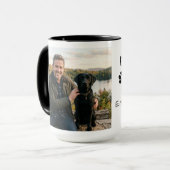 Mug Best Dog Dad Paws Pet Photo Coffee (Devant gauche)