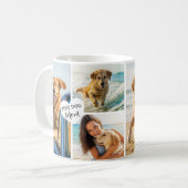 Mug Best Dog Mom 6 Photo Collage Coeur (Devant gauche)
