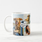 Mug Best Dog Mom 6 Photo Collage Coeur (Gauche)