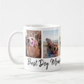 Mug Best Dog Mom Ever Pet 5 Photo Collage White (Gauche)