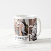 Mug Best Dog Mom Ever Script 3 Photo Empreintes (Devant droit)