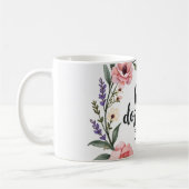 Mug Best Dog Mom Ever – Watercolor Floral  (Gauche)