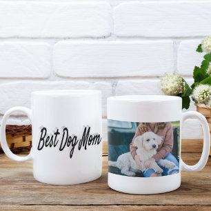 Mug Best Dog Mom Photo Texte noir