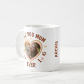 Mug Best Dog Mum Ever Photo Heart (Devant gauche)