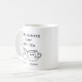 Mug Best Friend funny, Personalized Best Friend Gift (Devant gauche)