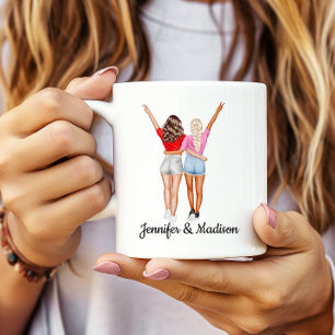 Mug Best Friends BFF Besties Friendship Nom personnali