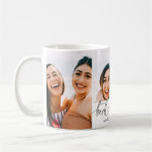 Mug Best Friends BFF Modern Elegant Heart Script Photo (Gauche)