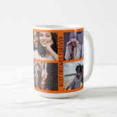 Mug Best Friends Forever 6 Photo Custom Collage Orange (Devant droit)