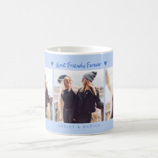 Mug Best Friends Forever Photo Multi Photo Icy Blue (Centre)