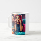 Mug Best Friends Funny Faces & Inspirational Quote (Devant gauche)