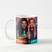 Mug Best Friends Funny Faces & Inspirational Quote (Gauche)