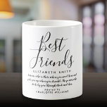 Mug Best Friends Modern Elegant Script Citation<br><div class="desc">Personnalisez pour votre meilleur ami pour créer un cadeau unique. Une façon parfaite de leur montrer à quel point ils sont extraordinaires chaque jour. Conçu par Thisisnotme©</div>