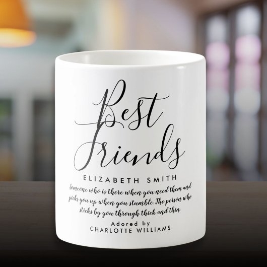 Mug Best Friends Modern Elegant Script Citation