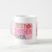 Mug Best Godmother Ever Hand-drawn lettering Gift (Devant gauche)
