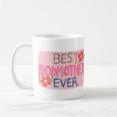 Mug Best Godmother Ever Hand-drawn lettering Gift (Gauche)