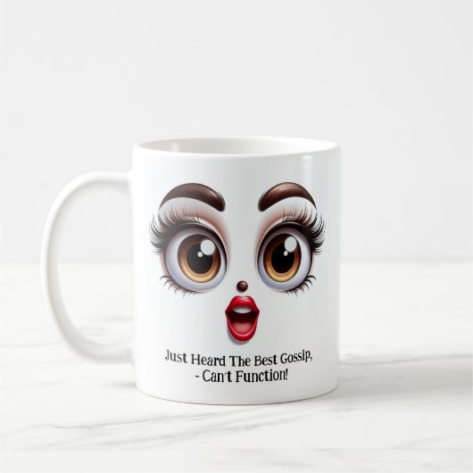 Mug Best Gossip, Fabulous Eyes Funny Face (Gauche)