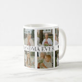 Mug Best Grandma Ever Photo Collage – Gift with Hearts (Devant droit)