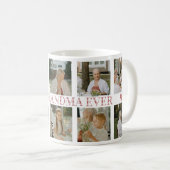 Mug Best Grandma Ever Photo Collage – Gift with Hearts (Devant droit)