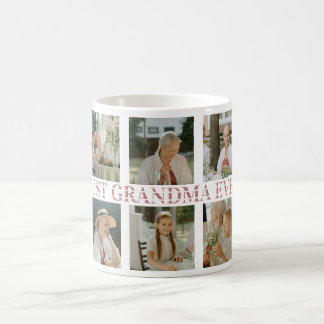 Mug Best Grandma Ever Photo Collage – Gift with Hearts