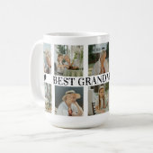 Mug Best Grandma Ever Photo Collage – Gift with Hearts (Devant gauche)