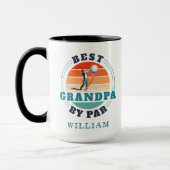 Mug Best Grandpa By Par Retro Golfing Personalized (Gauche)