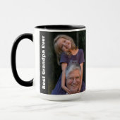 Mug Best Grandpa Ever 2Photo Collage Minimalist (Gauche)