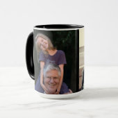 Mug Best Grandpa Ever 2Photo Collage Minimalist (Devant gauche)