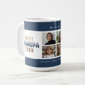 Mug Best Grandpa Ever 4 Photo Collage (Devant gauche)