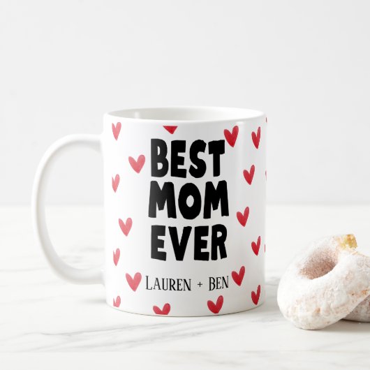 Mug Best Maman Ever Kids nomme la fête des mères (Avec donut)