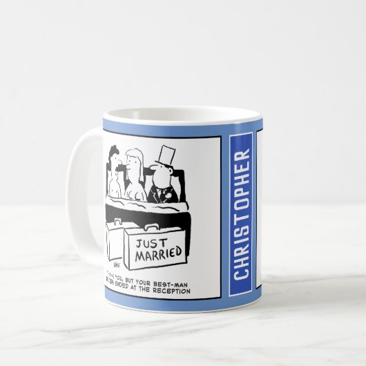 Mug Best Man est en Bed with Bride & Groom. (Devant gauche)