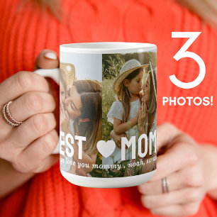 Mug Best Mom Ever 3 Photo Collage Fête des mères