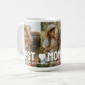 Mug Best Mom Ever 3 Photo Collage Fête des mères (Devant gauche)