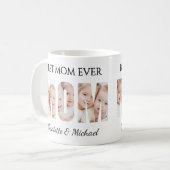 Mug Best Mom Ever 3 Photos Cutout Letters  (Devant gauche)