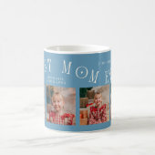 Mug Best Mom Ever 4-Photo Denim Blue Mothers Day (Centre)