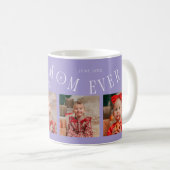 Mug Best Mom Ever 4-Photo Lilac Mothers Day  (Devant droit)