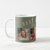 Mug Best Mom Ever 4-Photo Sage Green Mothers Day  (Gauche)