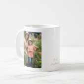 Mug Best Mom Ever Boho Custom Photo and Name (Devant gauche)