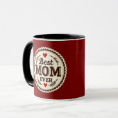 Mug Best Mom Ever Classic Retro Design (Devant gauche)